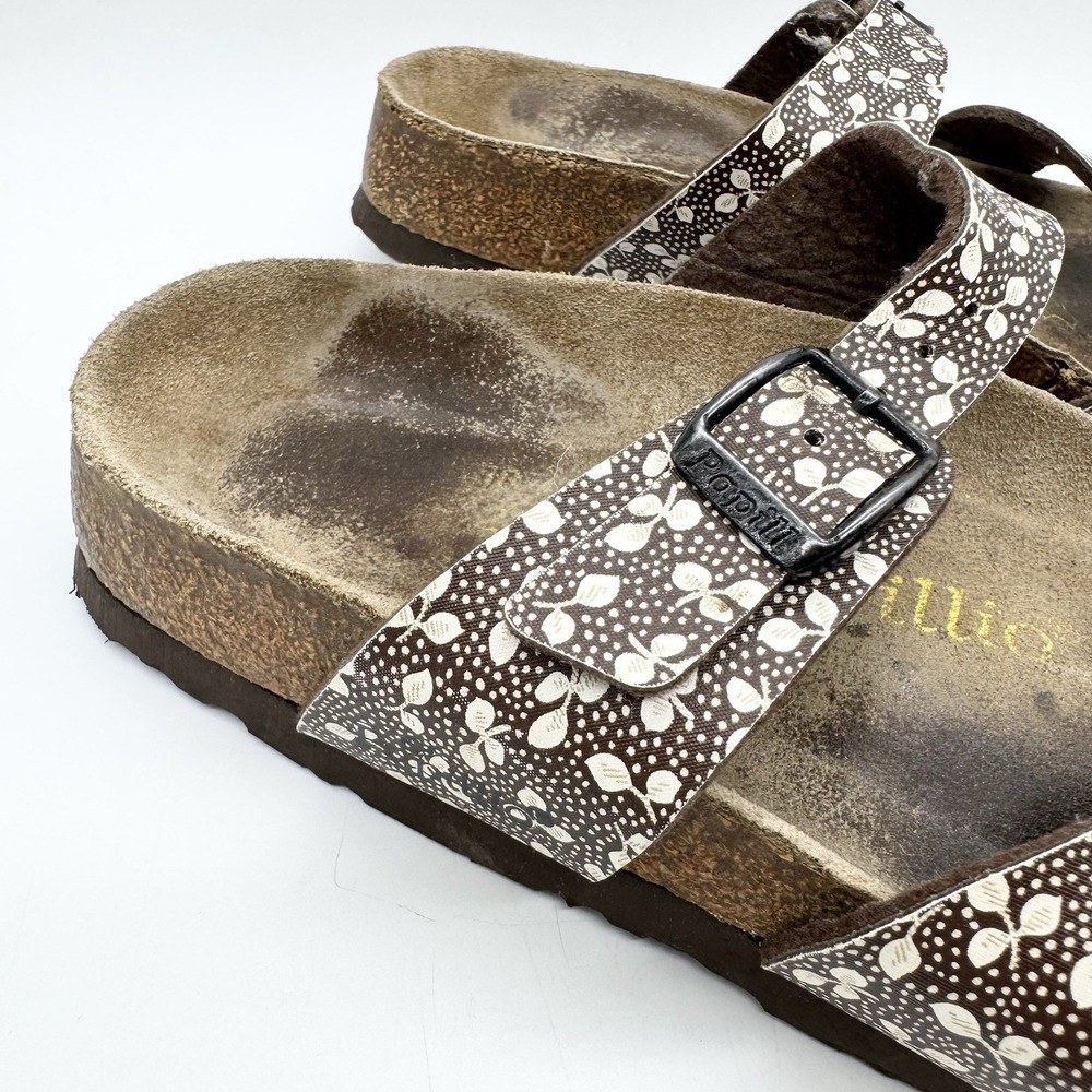 Birkenstock‎ Mayari Toe Loop Sandal Womens Size 38 Birko-Flor Brown Fern Print - Picture 3 of 10
